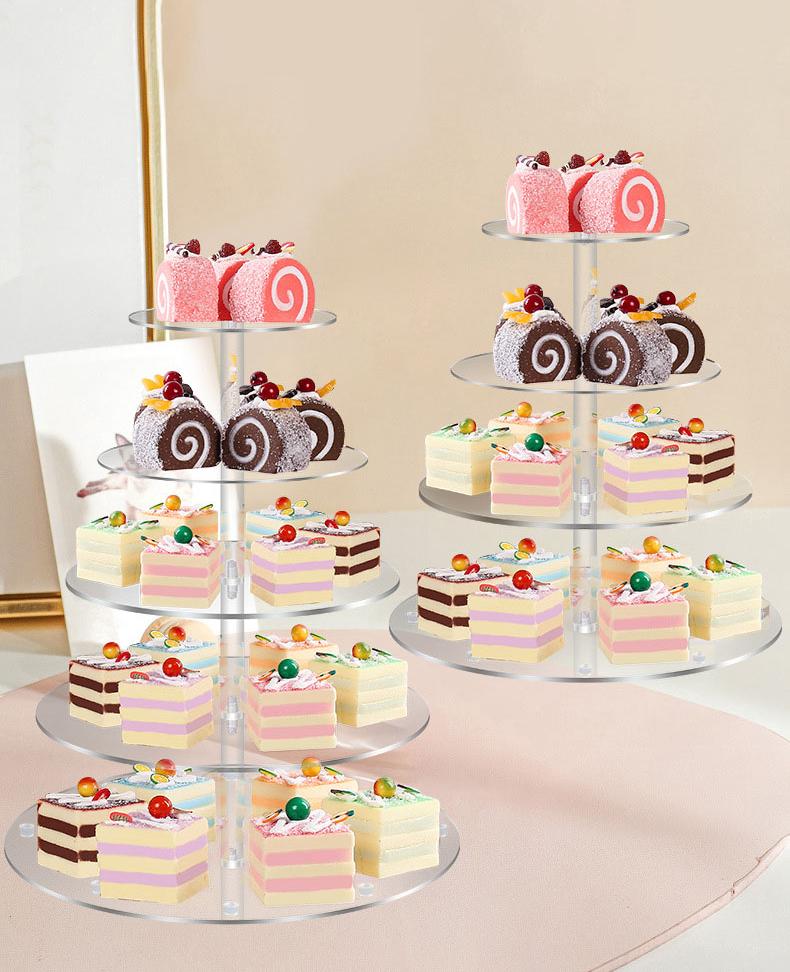 5 Tier Square Acrylic Cupcake Stand